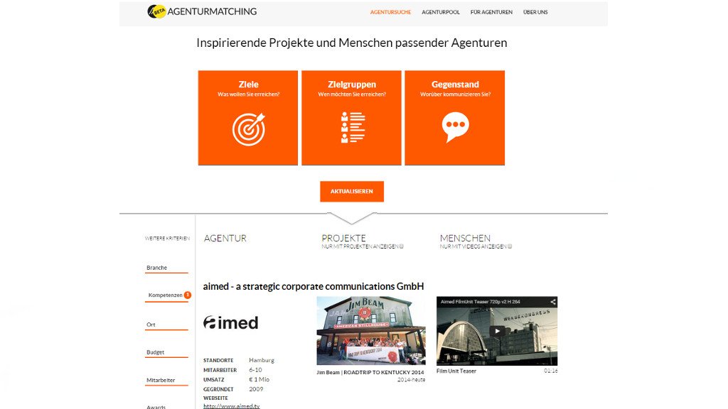 Agenturmatching, eine Idee von Christine Tesch, Axel Roitzsch und Sophie Schade - Einfaches Kennenlernen zwischen Agentur und Kunde - PR-Blog