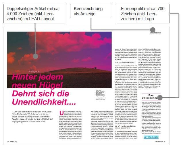 Advertorial mit Kennzeichnung - PR-Blog, Quelle: www.lead-digital.de